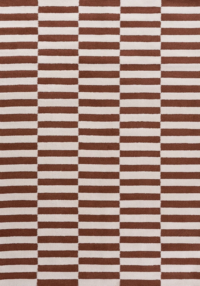 Loft Striped Terra Rug High-Low Pile, Eacy care