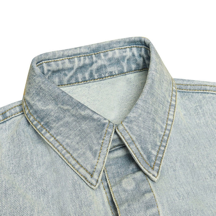 Classic Denim Chambray Shirt on Sale - Men's and Women's Long Sleeve Vintage Style - Seakoff