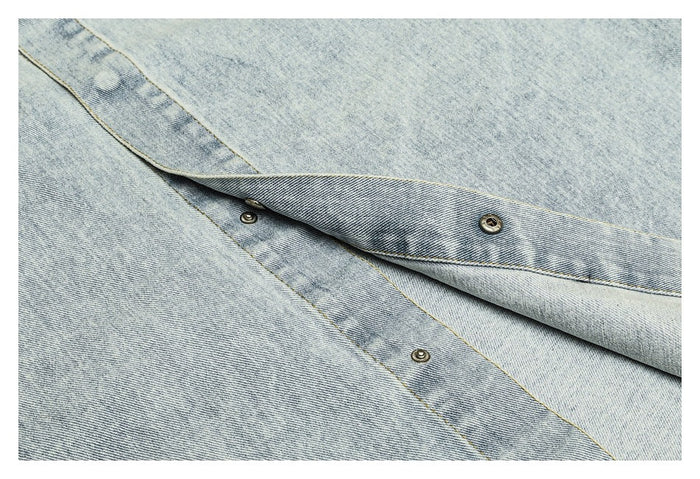 Classic Denim Chambray Shirt on Sale - Men's and Women's Long Sleeve Vintage Style - Seakoff