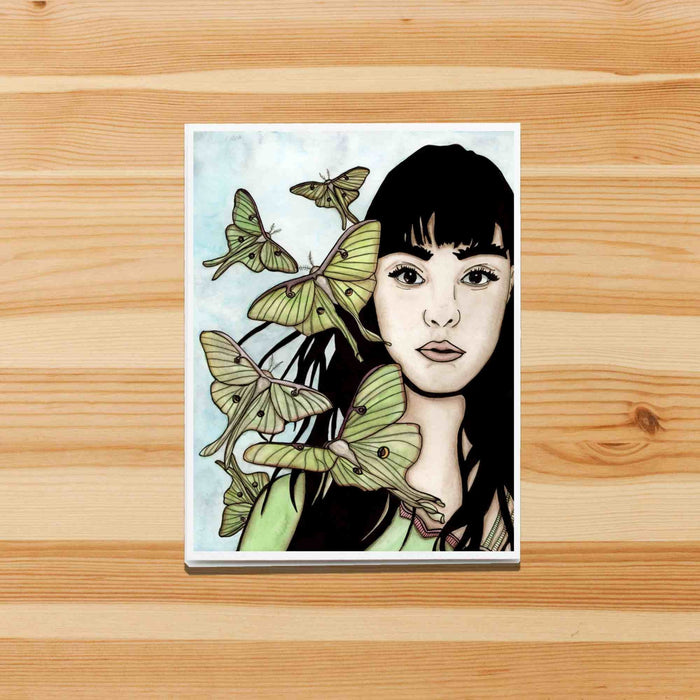PinkPolish Design Note Cards "Luna" Handmade Notecard