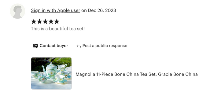 Magnolia Bone China Tea Set