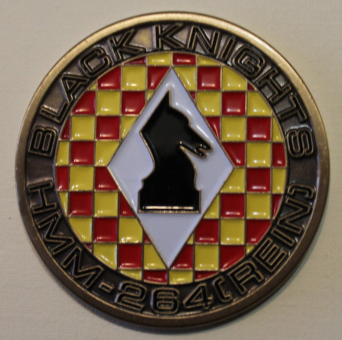 Marine Medium Helicopter Squadron HMM-264 (REIN) Black Knights Challenge Coin