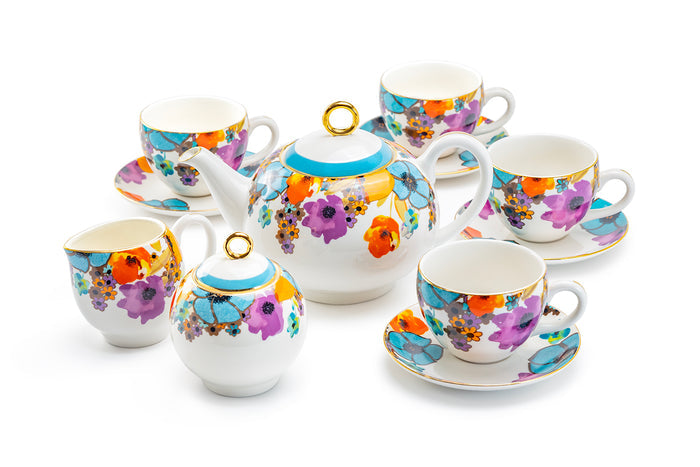 Grace Teaware Meadow Joy Fine Porcelain Tea Set