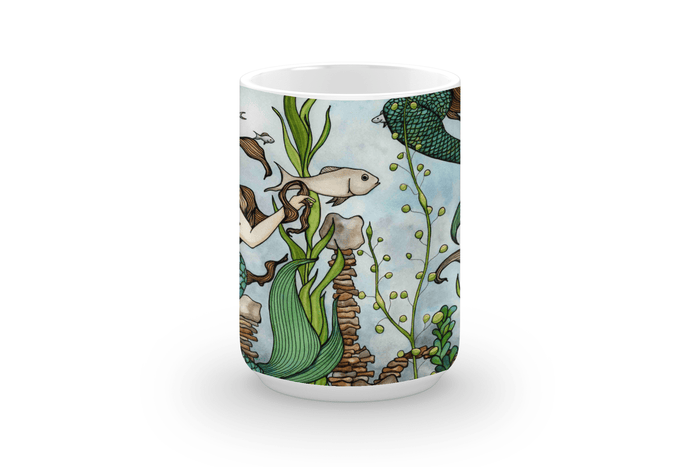 PinkPolish Design Coasters "Mermaid Cove" 15oz Mug