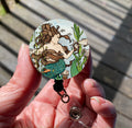 PinkPolish Design Badge Reels & Lanyards "Mermaid Cove" Retractable Badge Reel