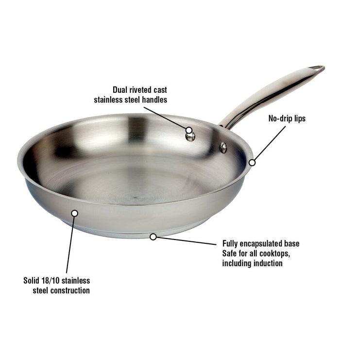 Meyer Accolade Stainless Steel 28cm/11" Frying Pan, Skillet, Made in Canada