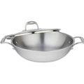 Meyer SuperSteel Tri-Ply Clad Stainless Steel 32cm Wok with cover, Made in Canada