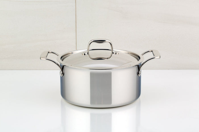 Meyer SuperSteel Tri-Ply Clad Stainless Steel 9L Dutch Oven with cover, Made in Canada