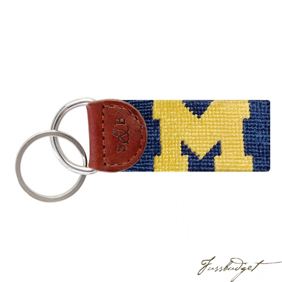 Michigan Needlepoint Key Fob-Fussbudget.com