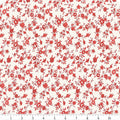 Moda fabrics - Roselyn Cream and Red Flower Vine Yardage SKU# 14912-11 (Sold by the Yard)