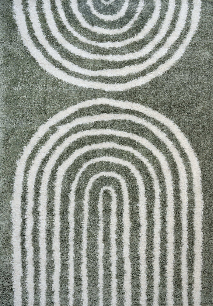 Moodi Shaggy Green rug, scandinavian design, soft pile | THE RUGS