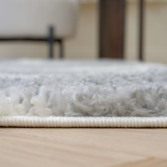 Moodi Shaggy Grey Rug, Underfloor heating, soft pile | THE RUGS