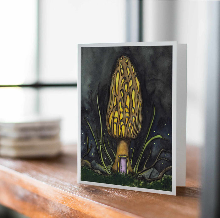 PinkPolish Design Note Cards "Morel Home" Handmade Notecard