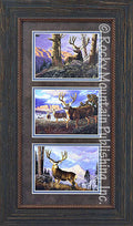 Mule Deer – Framed Triple by Tom Mansanarez