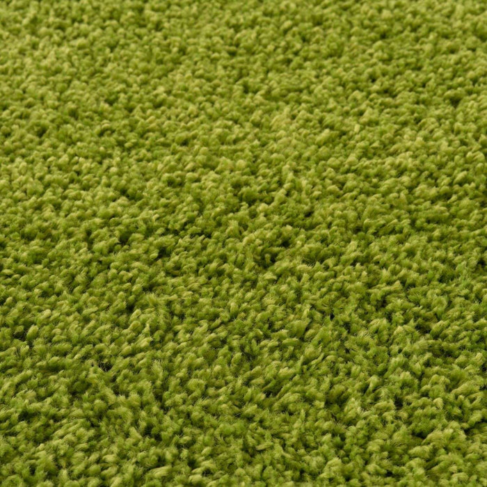Shaggy Green Rug Soft and Durable, Non-Shedding, High Quality.