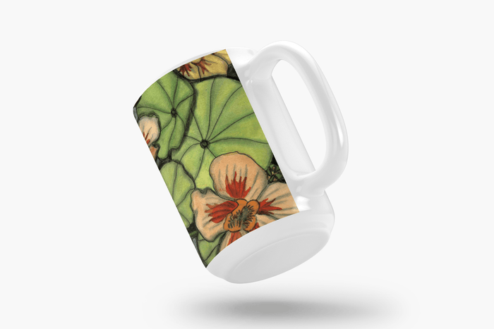 PinkPolish Design Coasters "Nasturtium" 15oz Mug