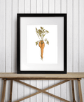 PinkPolish Design Art Prints "Naughty Carrot #2"  Watercolor Painting: Art Print