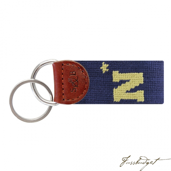 Naval Academy Needlepoint Key Fob-Fussbudget.com