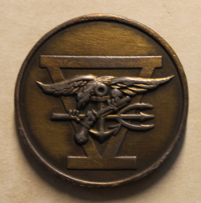 Naval Special Warfare SEAL Team 5 Navy Challenge Coin / Five