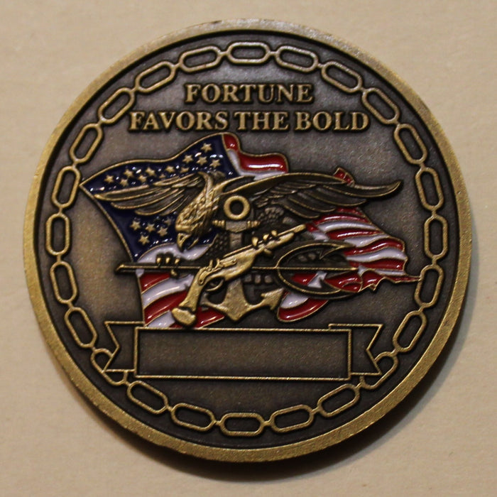 Naval Special Warfare SEAL Team 8 / Eight Fortuen Favors The Bold Navy Challenge Coin