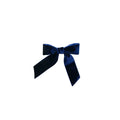 Navy Delora Velvet Bow Barrette