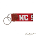 NC State Needlepoint Key Fob-Fussbudget.com