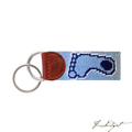 North Carolina (Tar Heel) Needlepoint Key Fob-Fussbudget.com