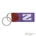 Northwestern Needlepoint Key Fob-Fussbudget.com
