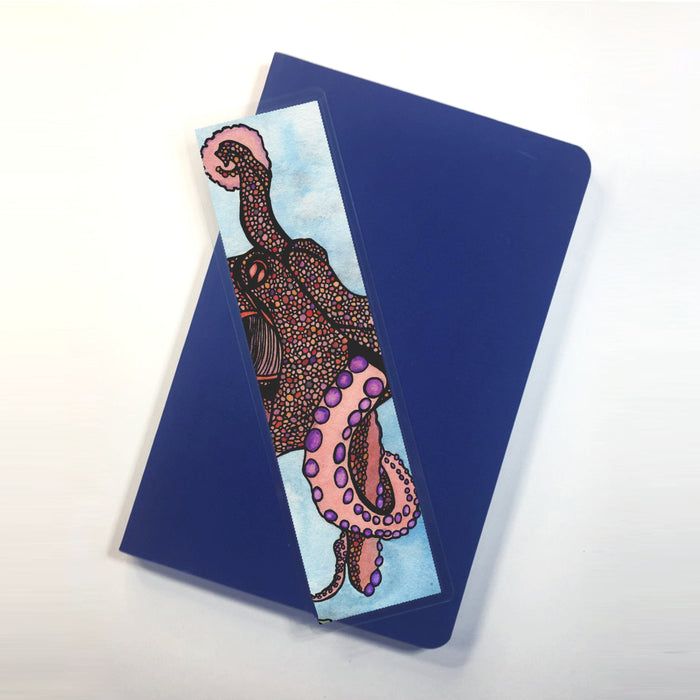 PinkPolish Design Bookmarks "Octopus Traveler" 2-Sided Bookmark
