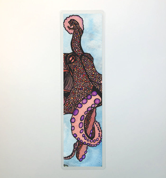 PinkPolish Design Bookmarks "Octopus Traveler" 2-Sided Bookmark