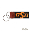 Oklahoma State Needlepoint Key Fob-Fussbudget.com