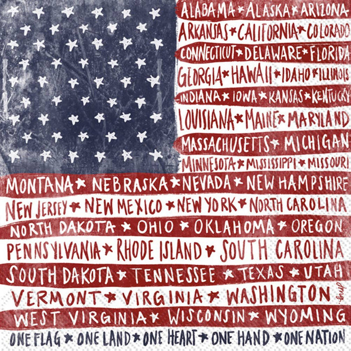 One Flag One Nation 4th of July Lunch Napkin