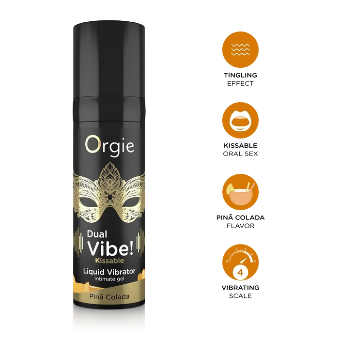 Orgie Dual Vibe Piña Colada Intimate Arousal Gel - 0.5 fl. oz. - Enhancers