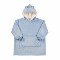 Oversized Plush Hoodie - Dusky Blue (3-6yrs) (PK4) 18C938