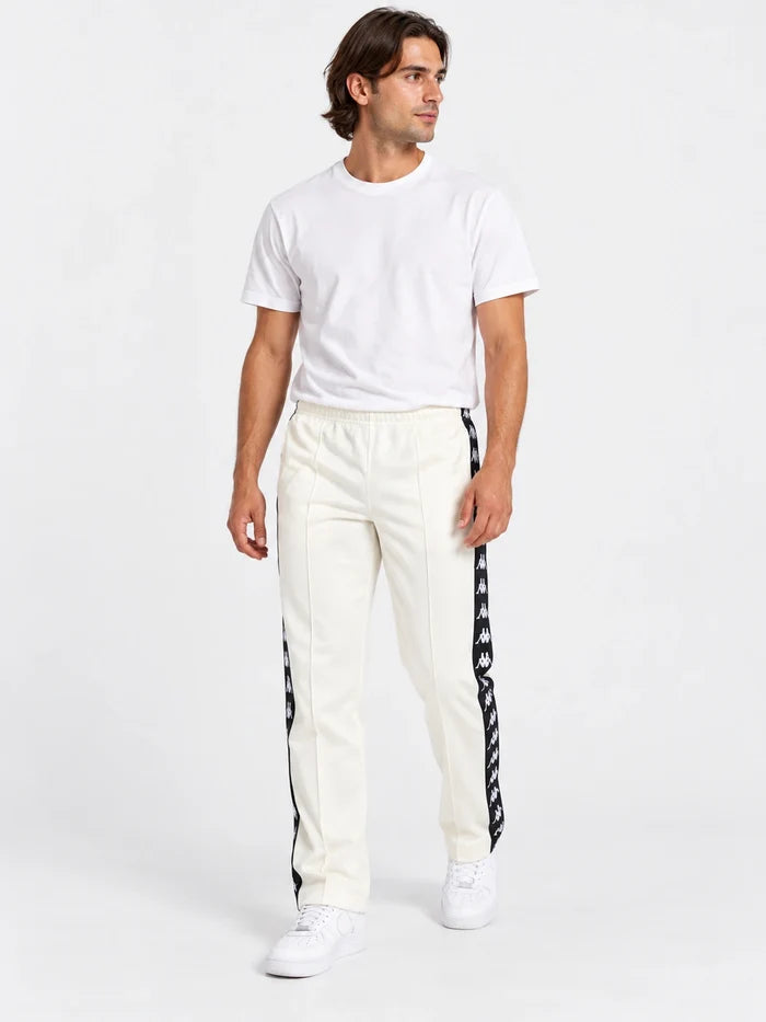 Pantalon Kappa 222 Banda Astoriazz Blanco Cream-Negro — vista principal