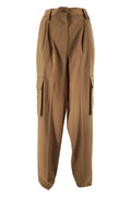 pantalone donna cargo cammello