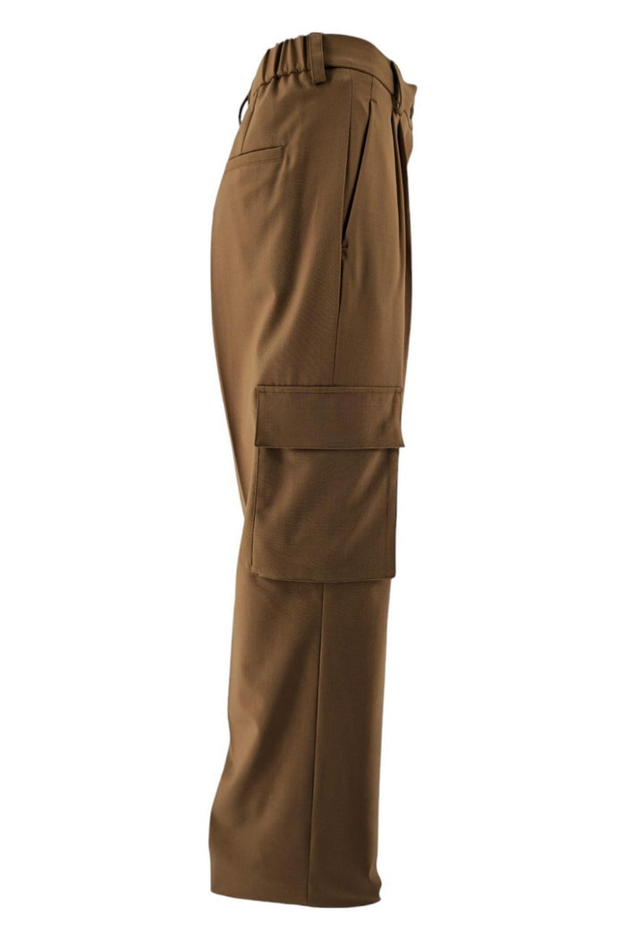pantalone donna cargo cammello