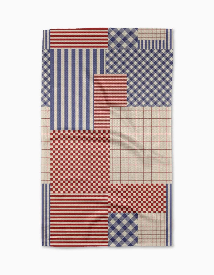 Patched Up Parade Kitchen Tea Towel