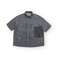Patchwork Denim Chambray Shirt on Sale - Men's and Women's Short Sleeve Vintage Style - Seakoff