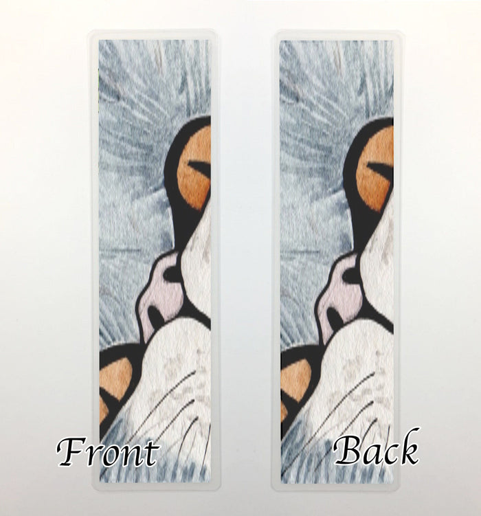 PinkPolish Design Bookmarks "Peeking Cat" 2-Sided Bookmark