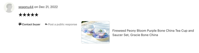 Peony Purple Bone China Cup and Saucer