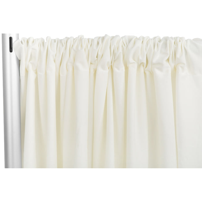 Poly Premier (IFR) 10ft H x 60" W drape/backdrop - Ivory - CV Linens
