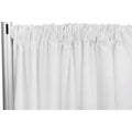 Poly Premier (IFR) 10ft H x 60" W drape/backdrop - White - CV Linens