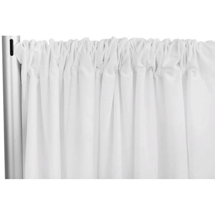 Poly Premier (IFR) 10ft H x 60" W drape/backdrop - White - CV Linens