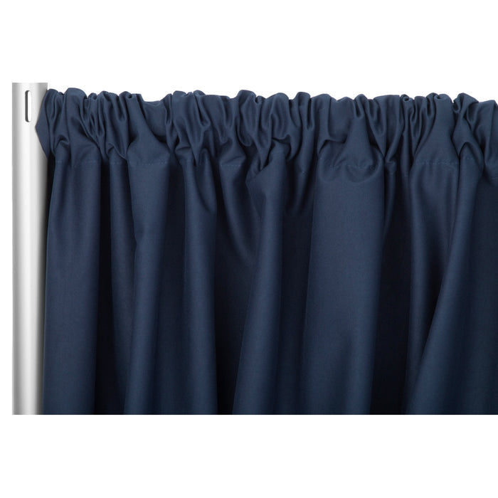 Poly Premier (IFR) 12ft H x 60" W drape/backdrop - Navy Blue - CV Linens