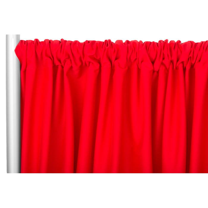 Poly Premier (IFR) 8ft H x 60" W drape/backdrop - Red - CV Linens
