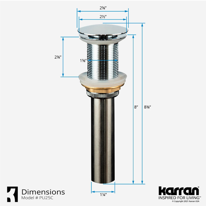 PU25SS Dimensions