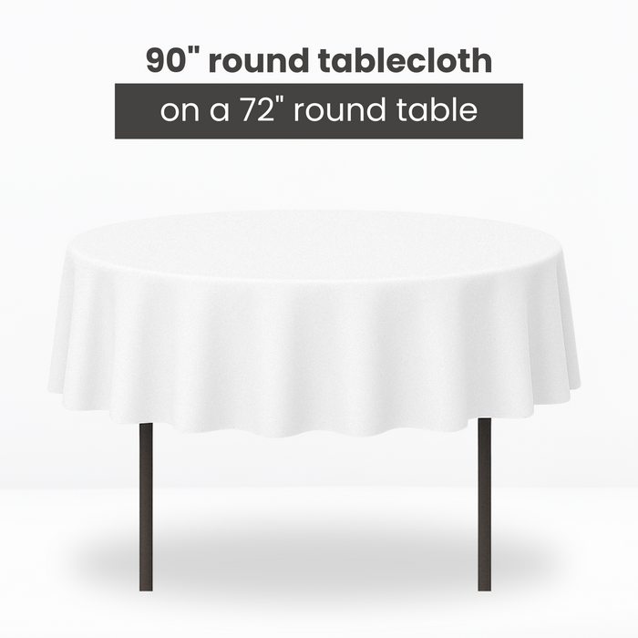 Premium Polyester 90" Round Tablecloth - Canary Yellow - CV Linens