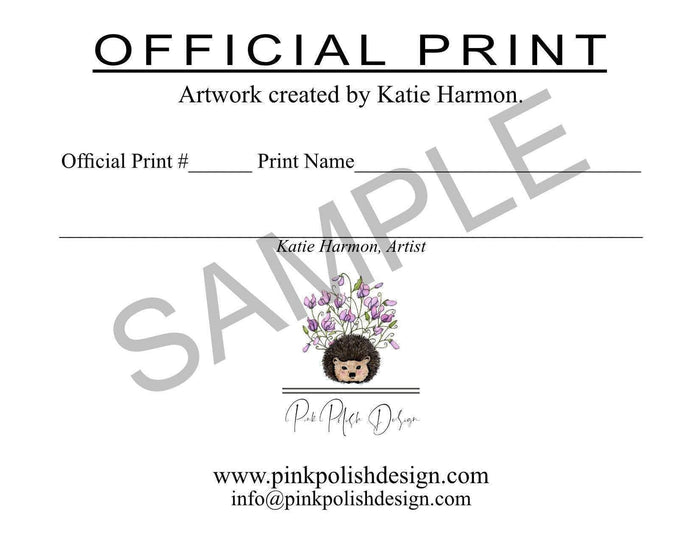 PinkPolish Design Art Print Archive "Pressure" Ink Drawing: Art Print