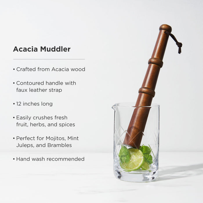 Professional 12 inch Acacia Wood Muddler